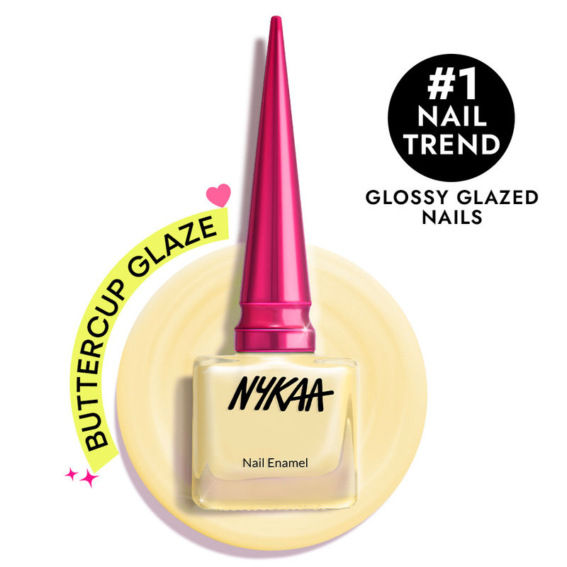 Nykaa Glazed Nail Enamel - Buttercup Glaze 487|9 ml|MRP 249