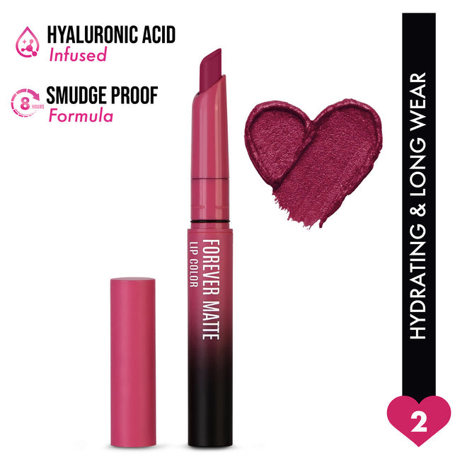 Insight Forever Matte Lip Color � 02 Crimson Coupe|2 gms|MRP 220