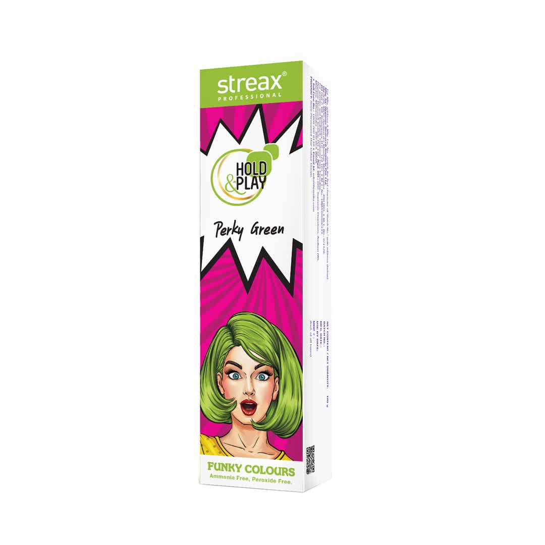 Streax Professional�Hold & Play Funky Colours - Perky Green |60 gms|MRP 475