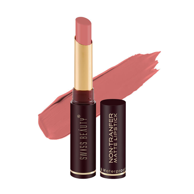 Swiss Beauty Non-Transfer Matte Lipstick 26 Sand Rose|2 gms|MRP 329