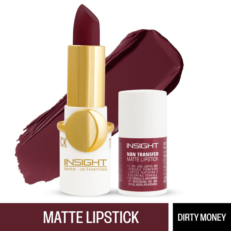 Insight Non Transfer Matte Lipstick 20 Dirty Money|4.2 gms|MRP 325