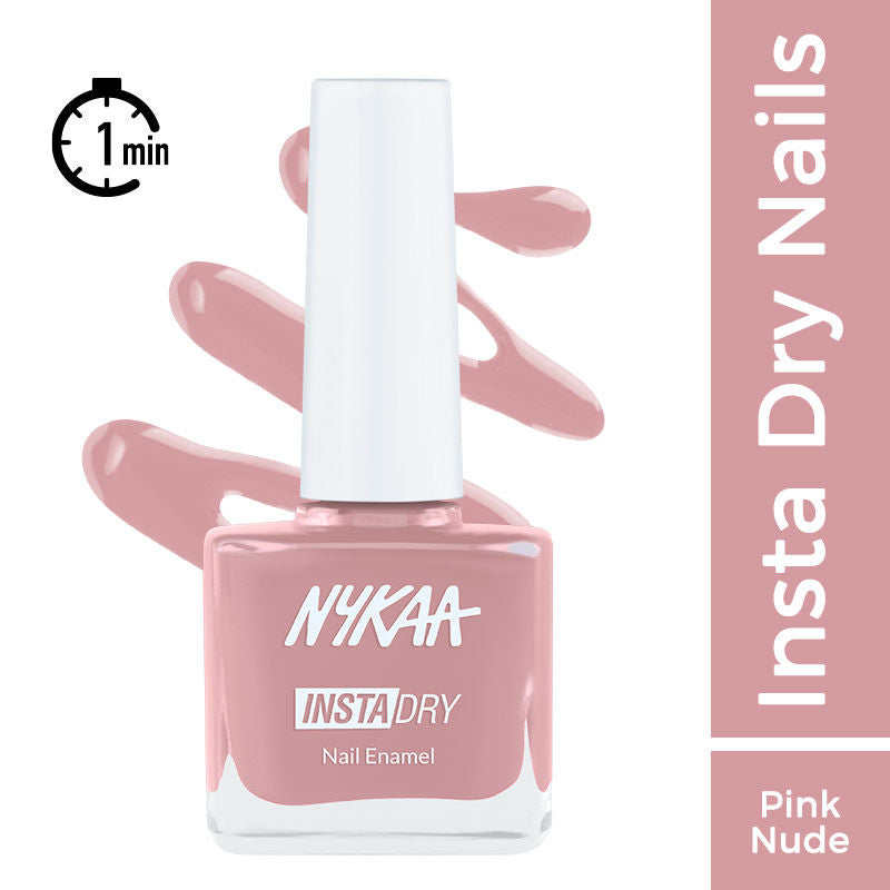 Nykaa Insta Dry Fast Drying Nail Enamel Polish Nude Notification 344|9 ml|MRP 229