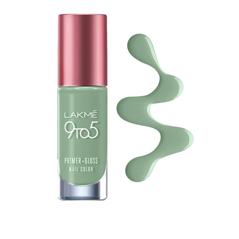 Lakme 9 to 5 Primer + Gloss Nail Color � Green Pistachio|6 ml|MRP 260