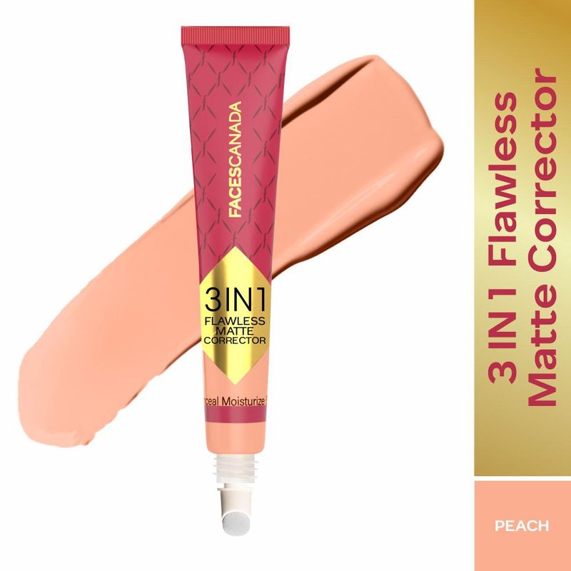 Faces Canada 3 in 1 Flawless Matte Corrector - Peach|15 gms|MRP 799