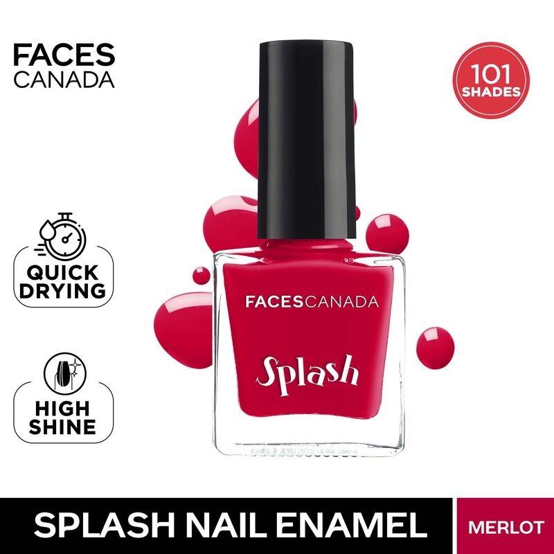 Faces Canada Splash Nail Enamel � 137 Merlot|8 ml|MRP 129