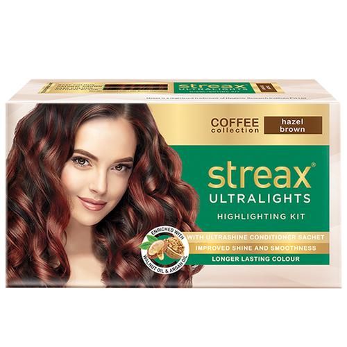 Streax Ultralights Hair Colour Highlight Kit - Hazel Brown|60 gms|MRP 190