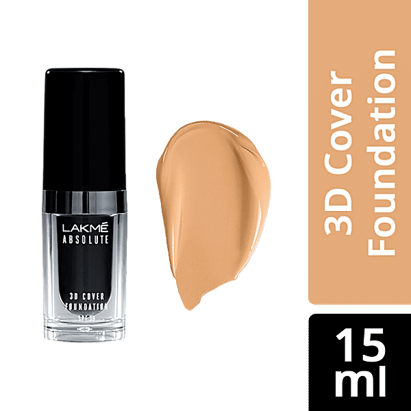Lakme Absolute 3D Cover Foundation � N220 Natural Medium|15 ml|MRP 825