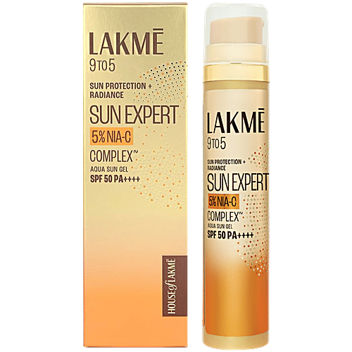 Lakme 5% Niacinamide & Vit C Water-Light Sunscreen Gel SPF 50|56 gms|MRP 499