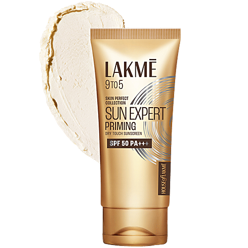 Lakme 9 To 5 Sun Expert Priming Dry Touch Sunscreen - SPF 50|50 gms|MRP 649