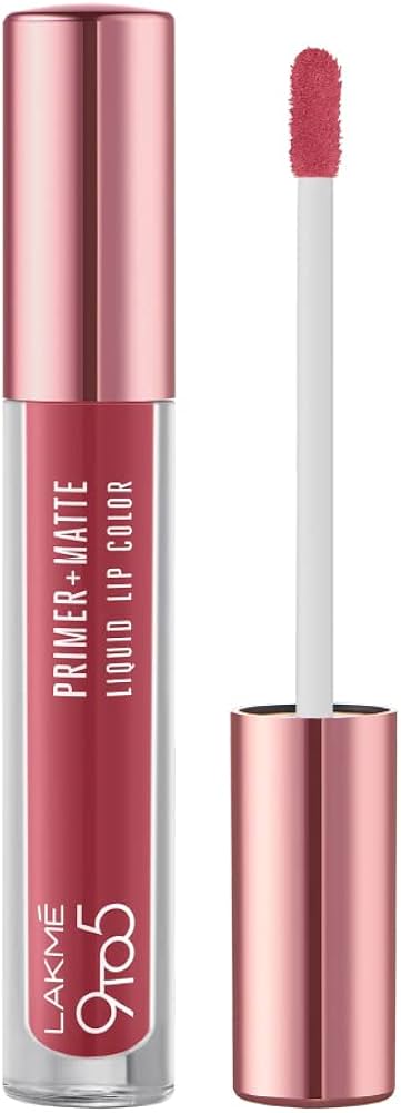 Lakme Powerplay Priming Matte Liquid Lipstick � MN4 Nude Punch|4.2 ml|MRP 499