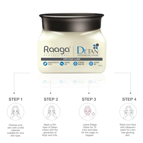 Raaga Professional De-Tan Removal Cream 500g for brighter skin