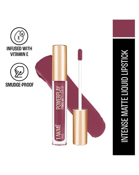 Lakme Powerplay Priming Matte Liquid Lipstick � MM1 Edgy mauve|4.2 ml|MRP 499