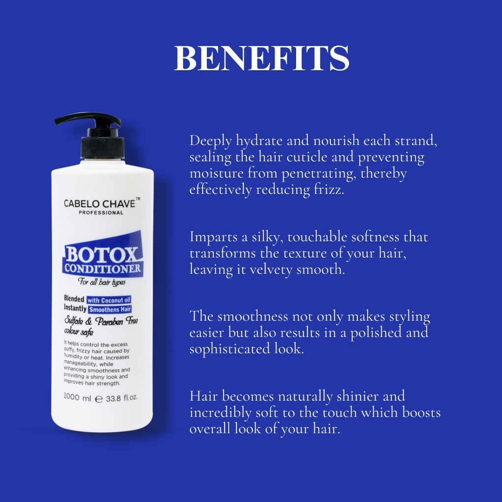 Cabelo Chave Botox Conditioner 300ml | Smooth, Nourish & Frizz-Free Hair