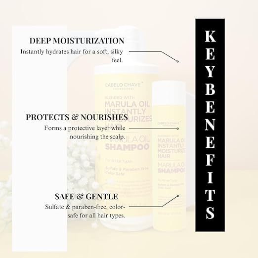 Cabelo Chave Marula Oil Shampoo For Smooth & Shiny Hair 300 ml