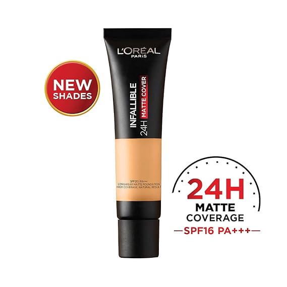 L'Or�al Paris Liquid Foundation Infallible 24H Matte Cover 123 Natural Vanilla|35 ml|MRP 799