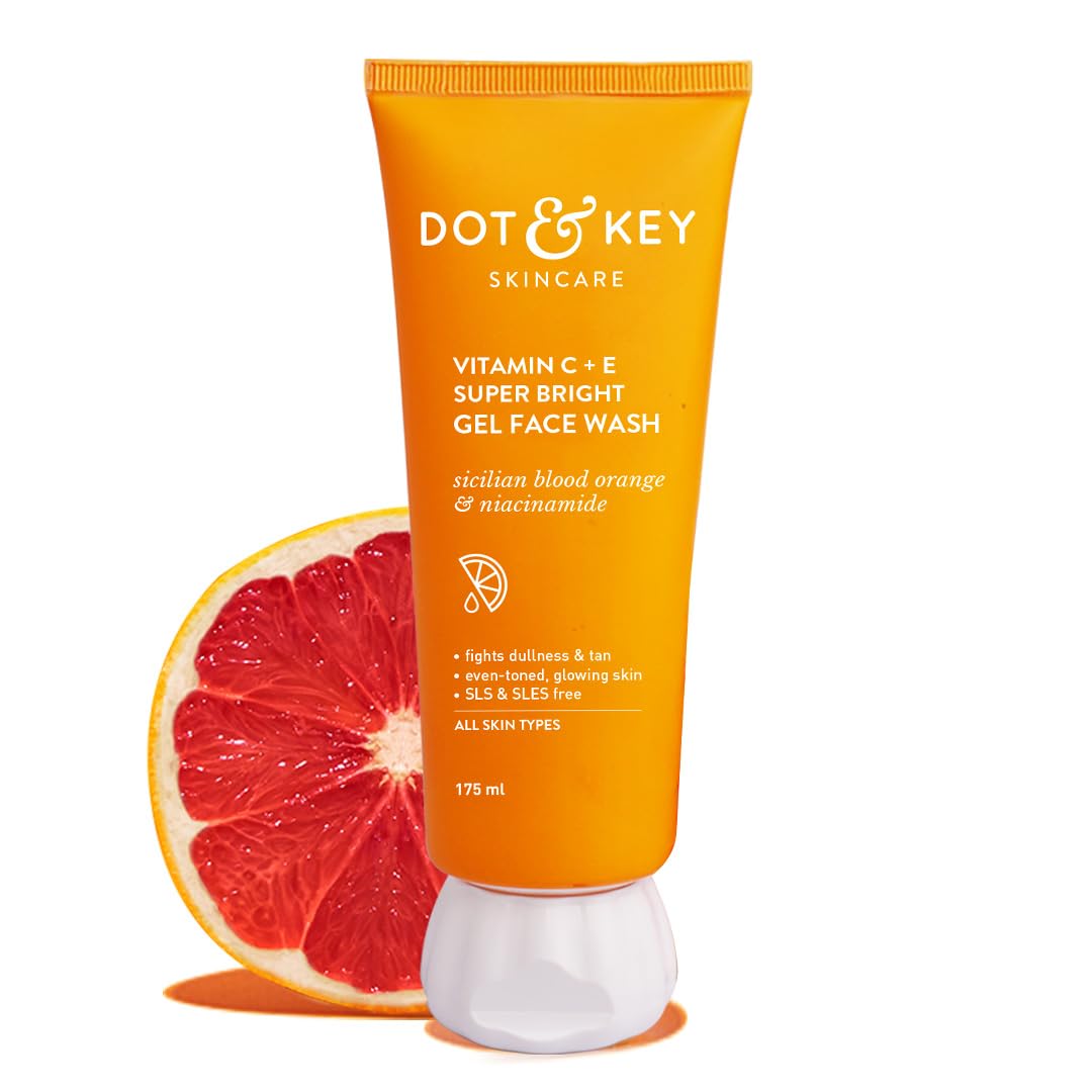 Dot & Key Vitamin C E Gel Face Wash, brightening cleansing care, antioxidant face wash