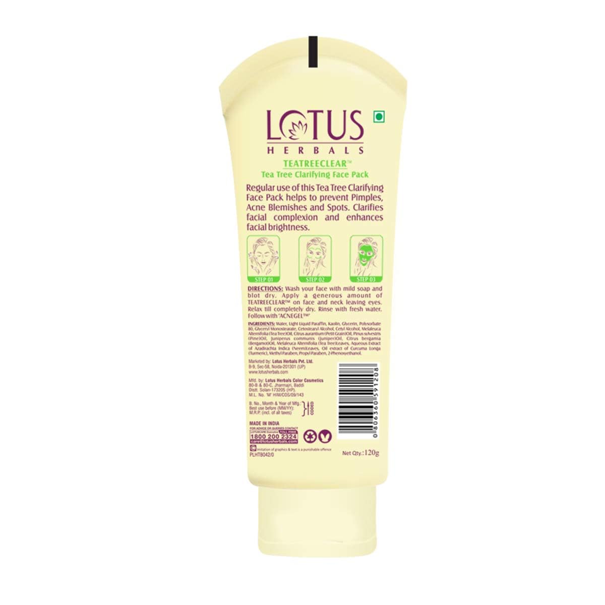 Lotus Herbals Tea Tree Clarifying Face Pack, face pack, clay texture