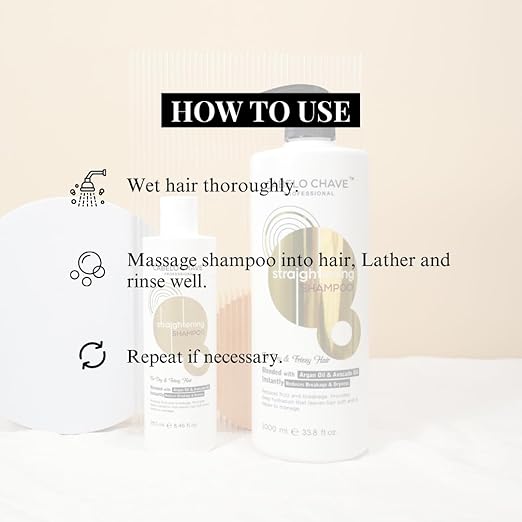 Cabelo Chave Straightening Shampoo For Frizz Control & Smooth Hair 250ml