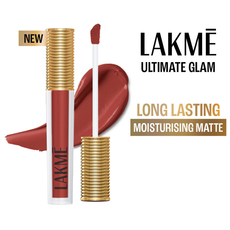 Lakm? Ultimate Glam Matte Liquid Lipstick - Nude Twist|4.2 ml|MRP 450