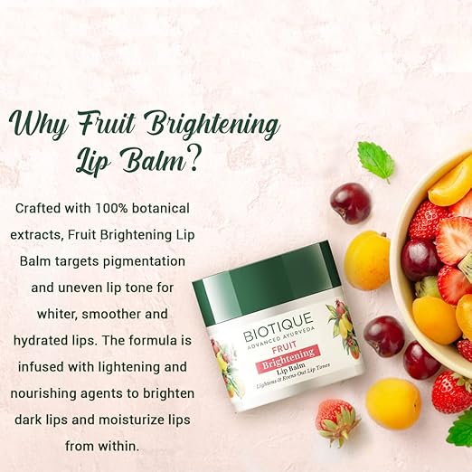 Biotique Advanced Ayurveda Fruit Brightening Lip Balm 12gm