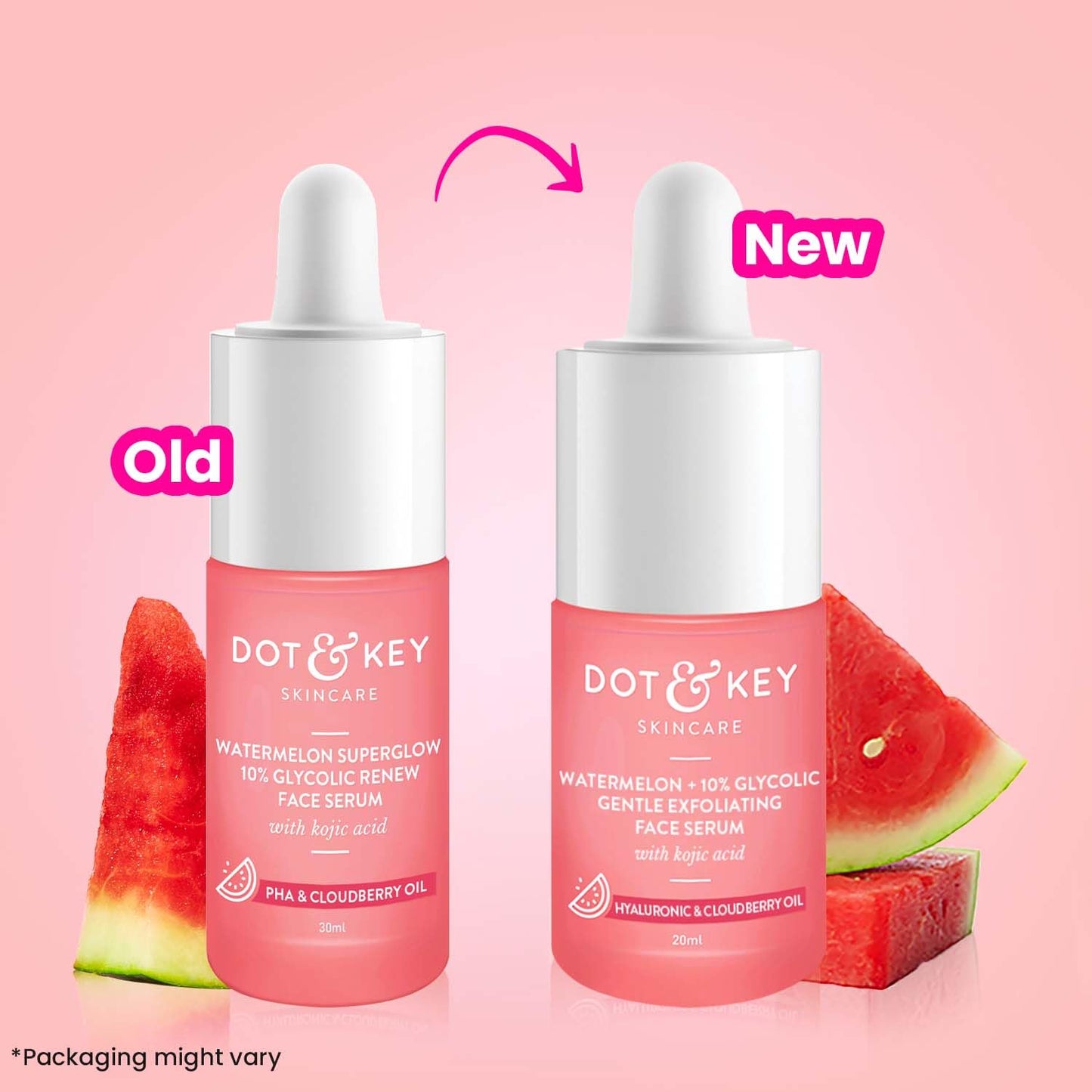 Dot & Key Watermelon Glycolic Serum, gentle exfoliation care, smooth skin texture