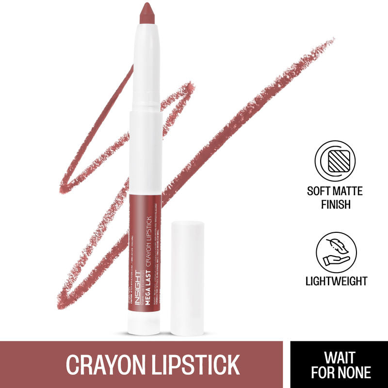 Insight Mega Last Crayon Lipstick 13 Wait For None|1.3 gms|MRP 280