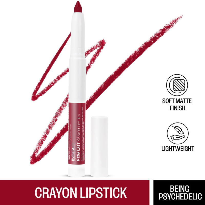 Insight Mega Last Crayon Lipstick 20 Being Psychedelic|1.3 gms|MRP 280