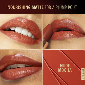Lakm� Ultimate Glam Satin Matte Lipstick � Nude Mocha|4.3 gms|MRP 350