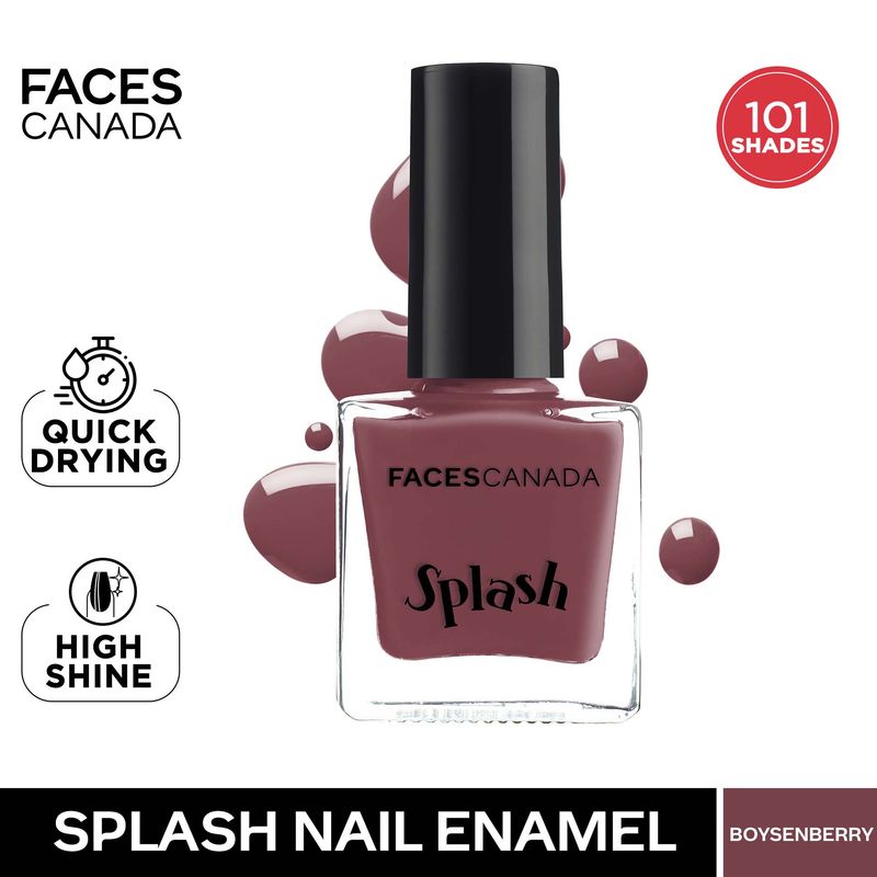 Faces Canada Splash Nail Enamel � 133 Boysenberry|8 ml|MRP 129