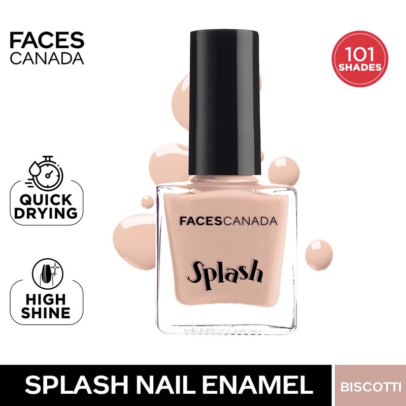 Faces Canada Splash Nail Enamel � 124 Biscotti|8 ml|MRP 129