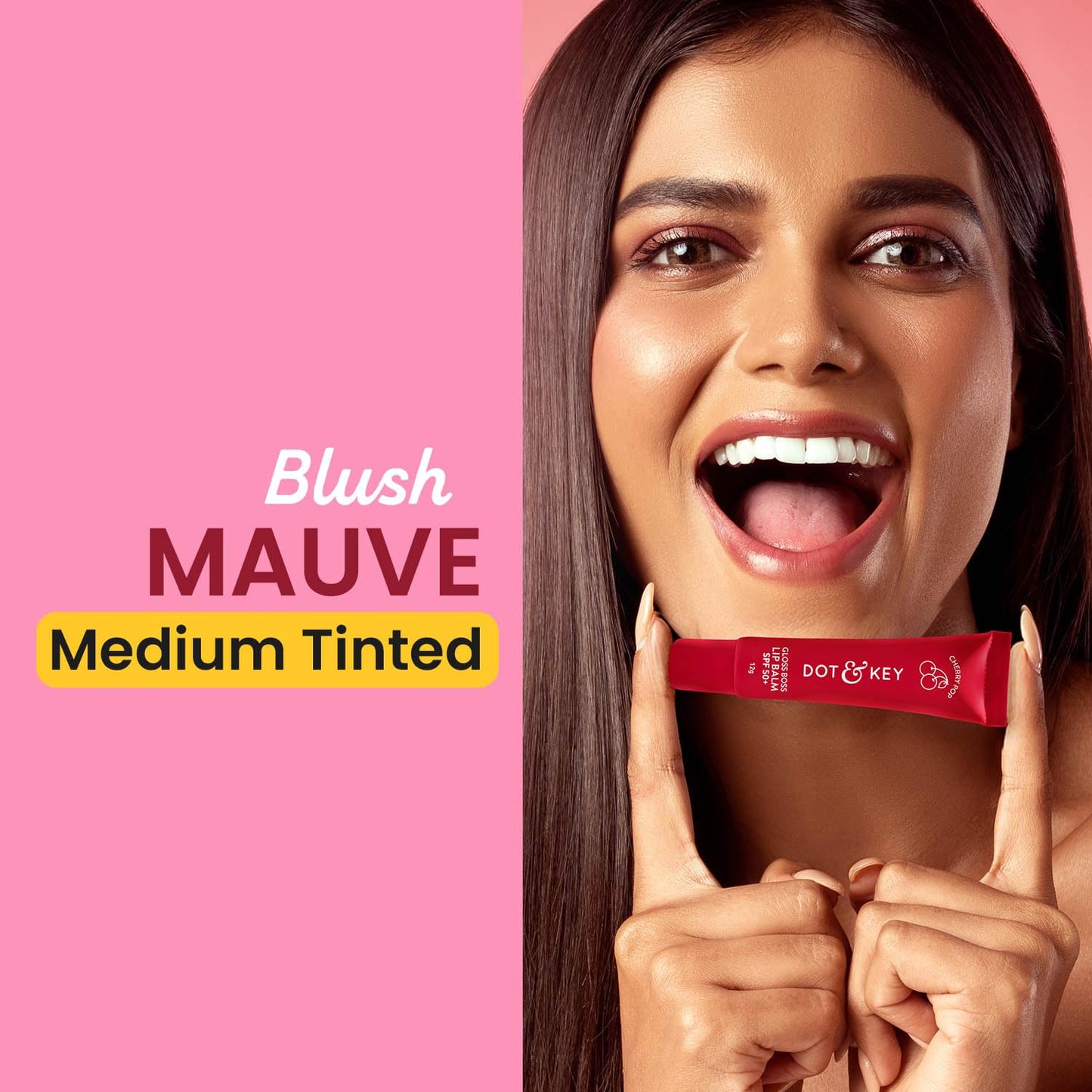 Dot & Key Gloss Boss Lip Balm, cherry pop lip care, glossy spf lip protection