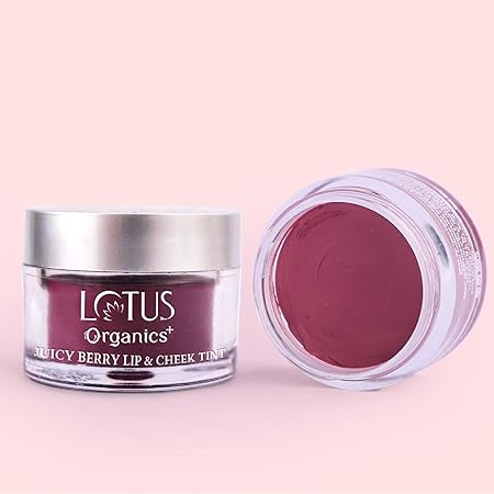 Lotus Organics Lip & Cheek Tint - Juicy Berry|10 gms|MRP 595