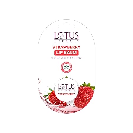 Lotus Herbals Strawberry Lip Balm|5 gms|MRP 199