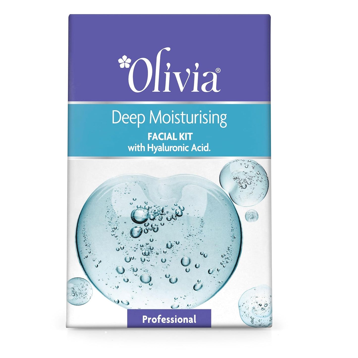 Olivia Deep Moisturising Facial Kit, hydration facial care, hyaluronic acid facial system, professional salon facial