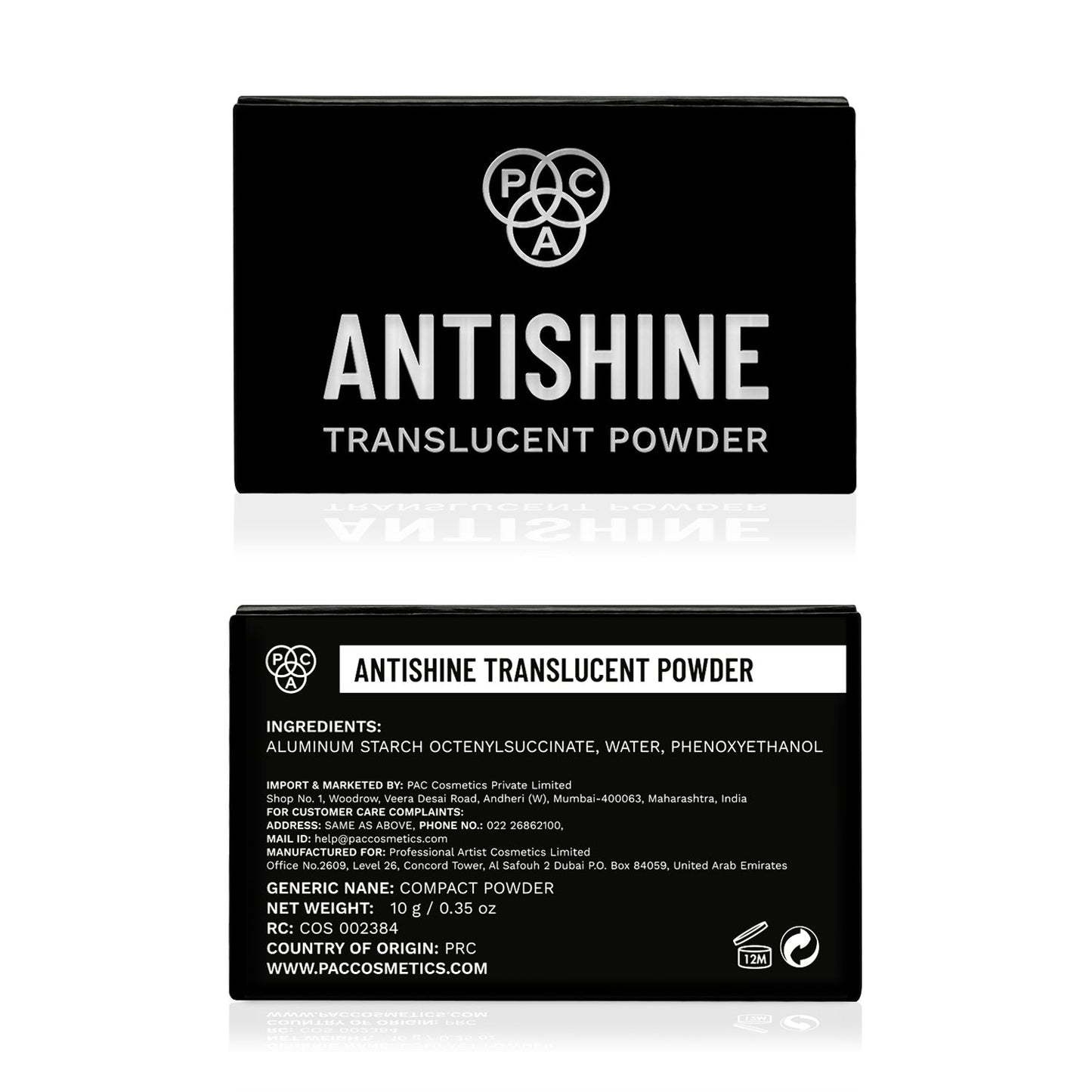 PAC Antishine Translucent Powder – Oil Control & Matte Finish | 10g
