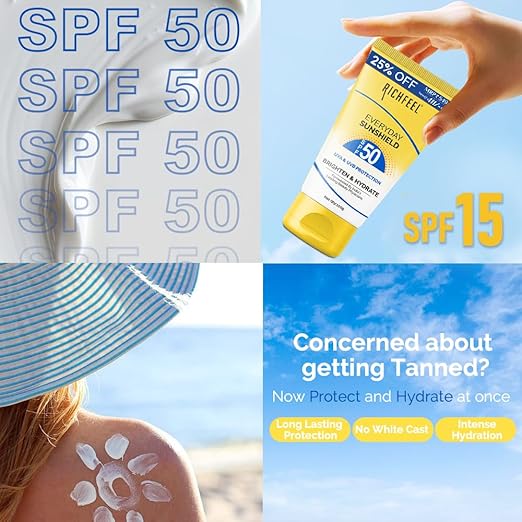 Richfeel Sunshield With SPF 50|100 gms|MRP 411