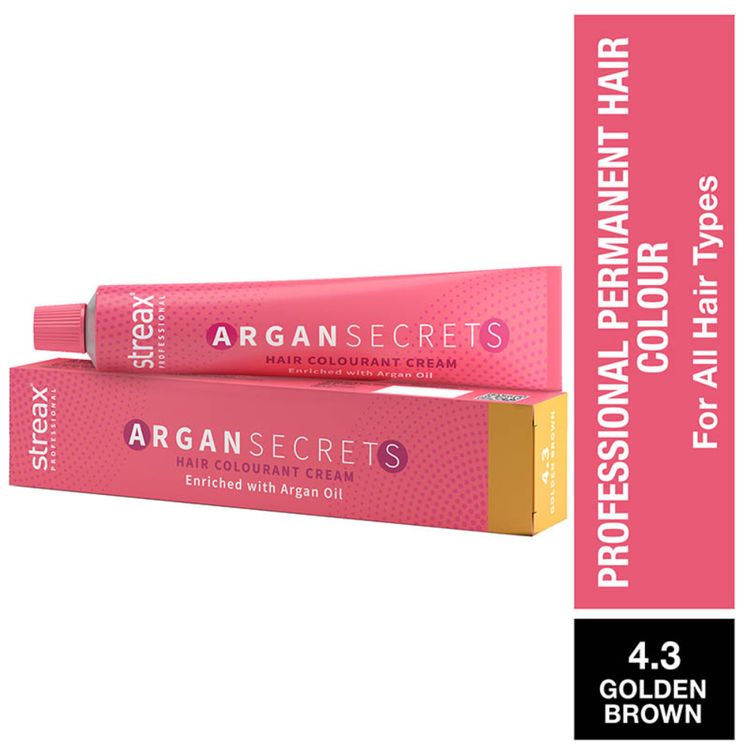 Streax Professional Argan Secret - Golden Brown 4.3|60 gms|MRP 220