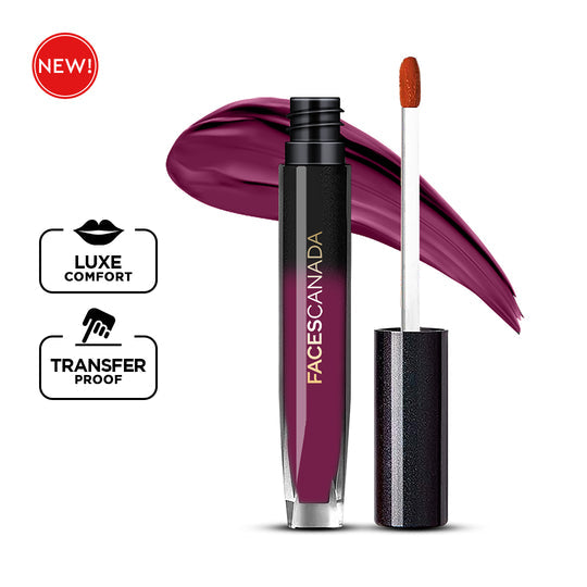 Faces Canada Comfy Silk Liquid Lipstick � Spontaneous Plum 06|3 ml|MRP 999