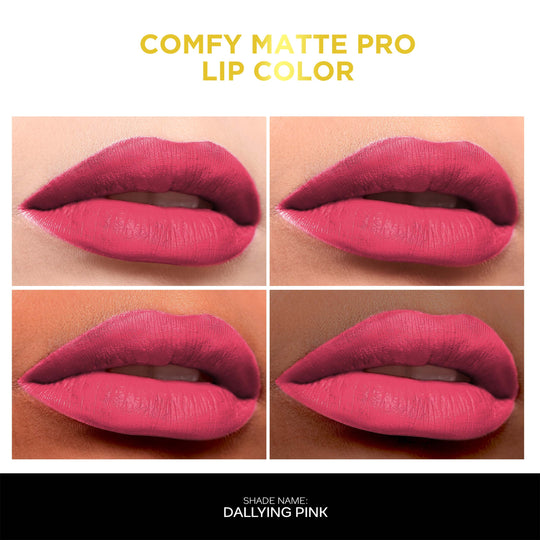 Faces Canada Comfy Matte Pro Liquid Lipstick - Dallying Pink 12|5.5 ml|MRP 699