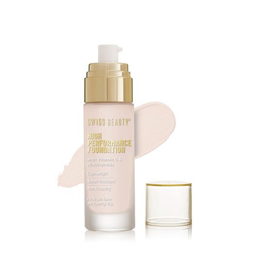 Swiss Beauty High Performance Foundation 01 White-Ivory|55 gms|MRP 429