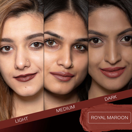 Faces Canada Weightless Matte Finish Lipstick � Royal Maroon 16|4.5 gms|MRP 325