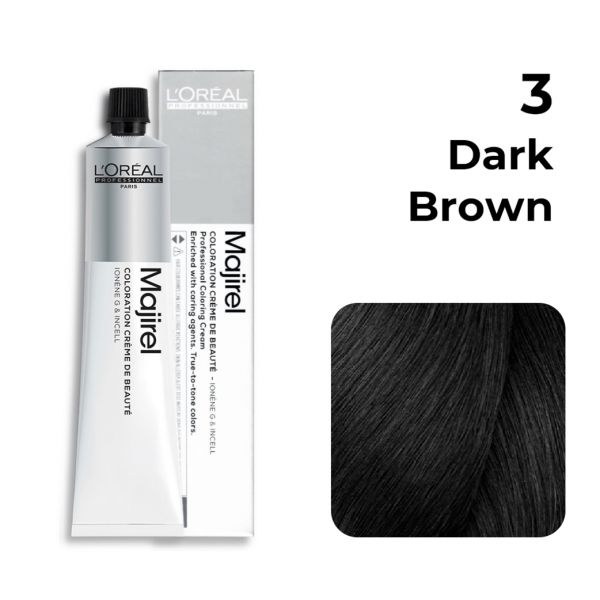L’Oréal Professionnel Majirel 3 Dark Brown 50ml permanent hair colour
