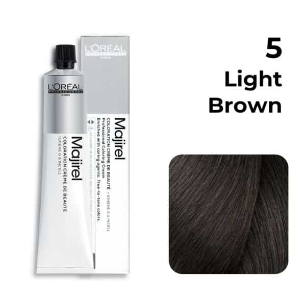 L’Oréal Professionnel Majirel 5 Light Brown 50ml permanent hair colour
