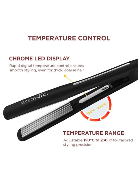 Ikonic Professional Slim Titanium Hair Crimper 2.0 creating defined texture and volume