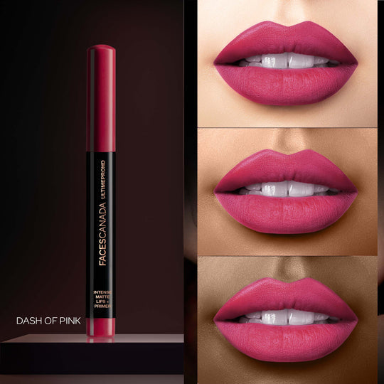 Faces Canada Ultime Pro HD Intense Matte Lips + Primer - Dash Of Pink 05|1.4 gms|MRP 849
