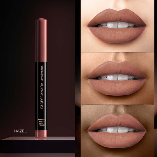 Faces Canada Ultime Pro HD Intense Matte Lips + Primer - Hazel 19|1.4 gms|MRP 849