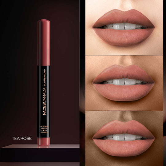 Faces Canada Ultime Pro HD Intense Matte Lips + Primer � Tea Rose 10|1.4 gms|MRP 849