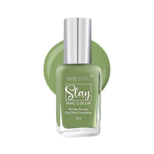 Swiss Beauty Slay Nail Colour 25 Cool Green|25 ml|MRP 129