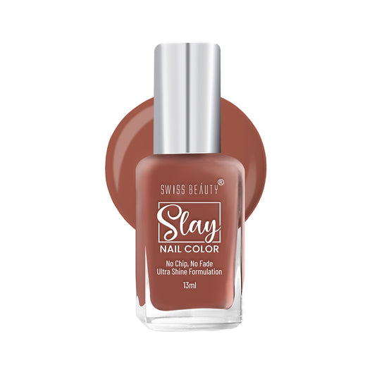 Swiss Beauty Slay Nail Colour 33 Rose Wood|25 ml|MRP 129