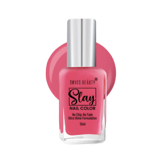 Swiss Beauty Slay Nail Color 76 Classic Pink|13 ml|MRP 129